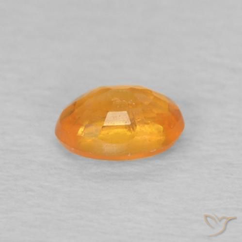 Spessartite Garnet Gemstone in 4 x 3 mm (calibrated) Size for Sale, Spessartite Garnet Stone in Honey Orange Color