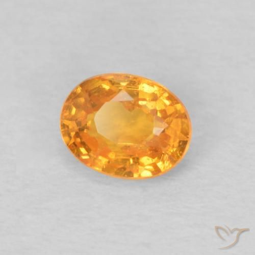 0.50 ct Orange Spessartite Garnet Stone, Natural Spessartite Garnet in Oval Facet Shape for Sale