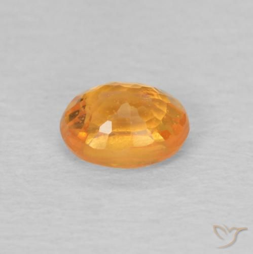 Spessartite Garnet Gemstone in 4.9 x 3.9 mm Size for Sale, Spessartite Garnet Stone in Intense Orange Color