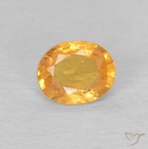 0.41ct Natural Bright Orange Spessartite Garnet, Oval, VS-SI