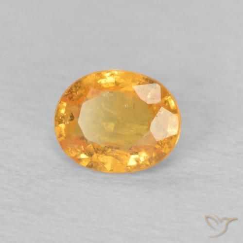 0.41 ct Orange Spessartite Garnet Stone, Natural Spessartite Garnet in Oval Facet Shape for Sale