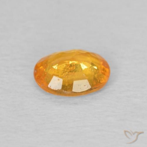 Spessartite Garnet Gemstone in 5 x 4 mm (calibrated) Size for Sale, Spessartite Garnet Stone in Bright Orange Color