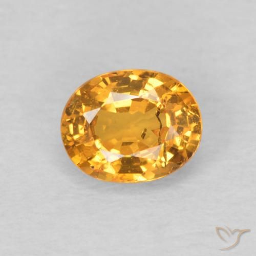 0.56ct Natural Honey Orange Spessartite Garnet, Oval, VS-SI