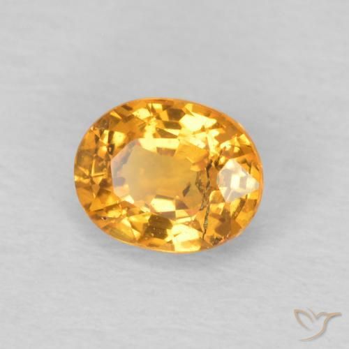 0.56 ct Orange Spessartite Garnet Stone, Natural Spessartite Garnet in Oval Facet Shape for Sale