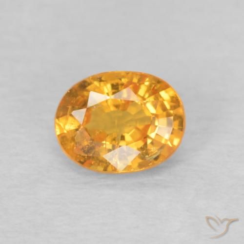 0.46ct Natural Medium Orange Spessartite Garnet, Oval, VS-SI