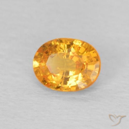 0.46 ct Orange Spessartite Garnet Stone, Natural Spessartite Garnet in Oval Facet Shape for Sale