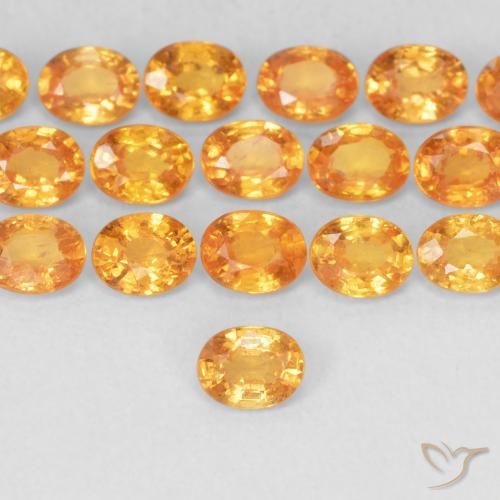 0.24 ct Orange Spessartite Garnet, 4 x 3.1 mm Oval Cut From Mozambique, Photo A