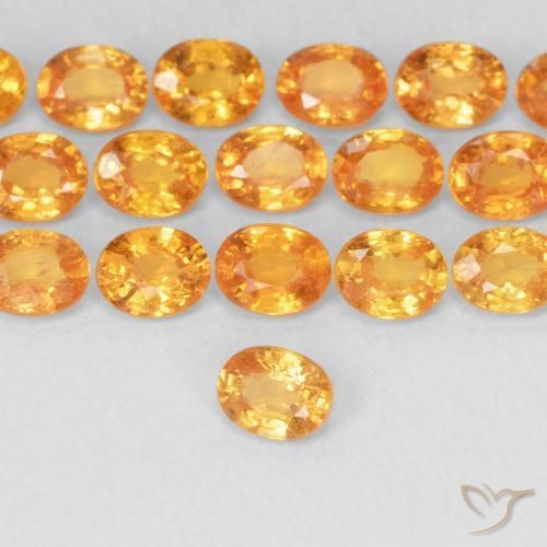 2.59 ctw Orange Spessartite Garnet Stones, Natural Spessartite Garnet in Oval Facet Shape for Sale