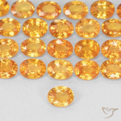 0.26ct Natural Apricot Orange Spessartite Garnet, Oval, VS