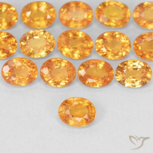 0.28ct Natural Medium Orange Spessartite Garnet, Oval, VS