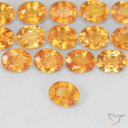 3.65 ctw Orange Spessartite Garnet Stones, Natural Spessartite Garnet in Oval Facet Shape for Sale