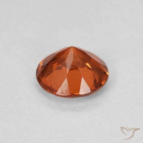 Spessartite Garnet Gemstone in 5 mm (calibrated) Size for Sale, Spessartite Garnet Stone in Amber Orange Color