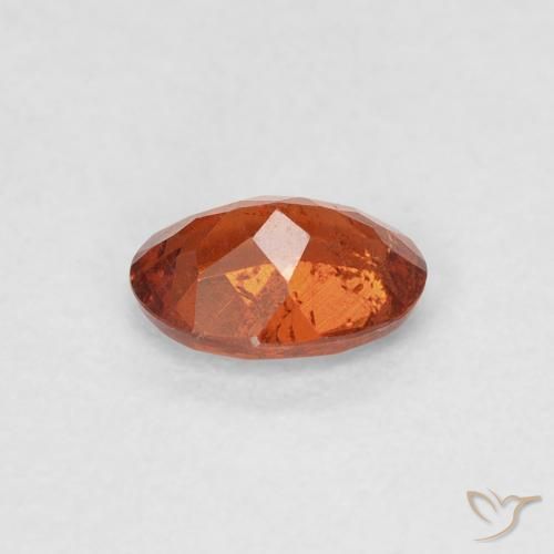Spessartite Garnet Gemstone in 6 x 4.3 mm Size for Sale, Spessartite Garnet Stone in Reddish Orange Color