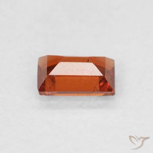 Spessartite Garnet Gemstone in 4.2 x 3.1 mm Size for Sale, Spessartite Garnet Stone in Reddish Orange Color