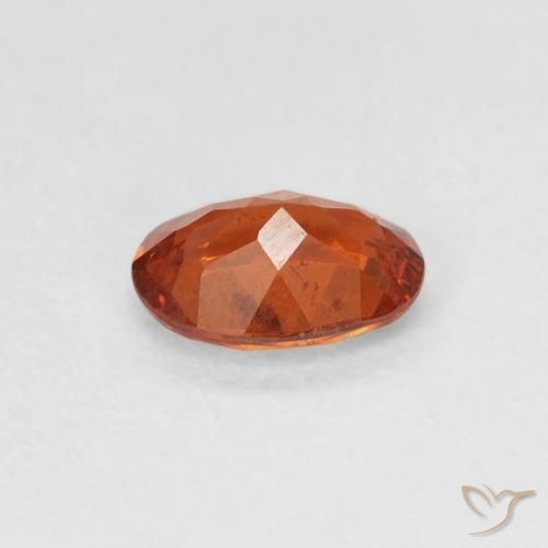 Spessartite Garnet Gemstone in 6.5 x 4.9 mm Size for Sale, Spessartite Garnet Stone in Warm Orange Color