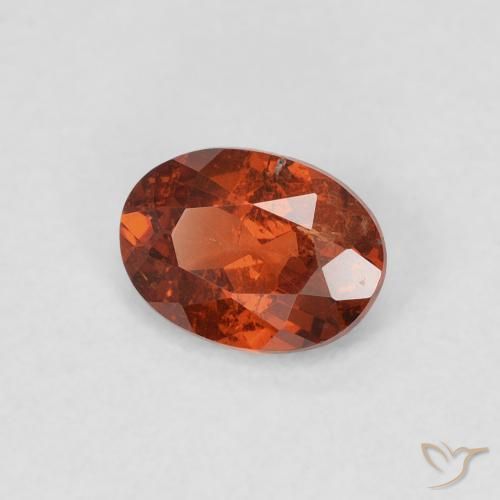0.70 ct Orange Spessartite Garnet Stone, Natural Spessartite Garnet in Oval Facet Shape for Sale