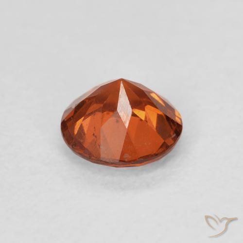 Spessartite Garnet Gemstone in 5 mm (calibrated) Size for Sale, Spessartite Garnet Stone in Reddish Orange Color