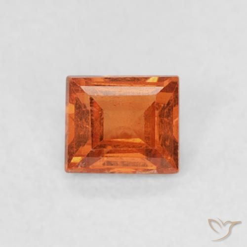 0.29 ct Orange Spessartite Garnet Gemstone, Spessartite Garnet Gem in Baguette Facet Shape for Sale.