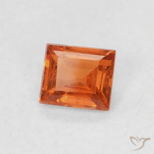 0.29 ct Orange Spessartite Garnet Stone, Natural Spessartite Garnet in Baguette Facet Shape for Sale