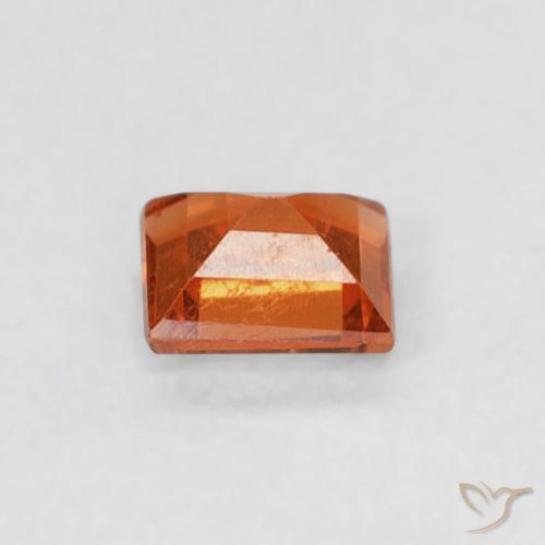Spessartite Garnet Gemstone in 3.7 x 3.2 mm Size for Sale, Spessartite Garnet Stone in Medium Orange Color