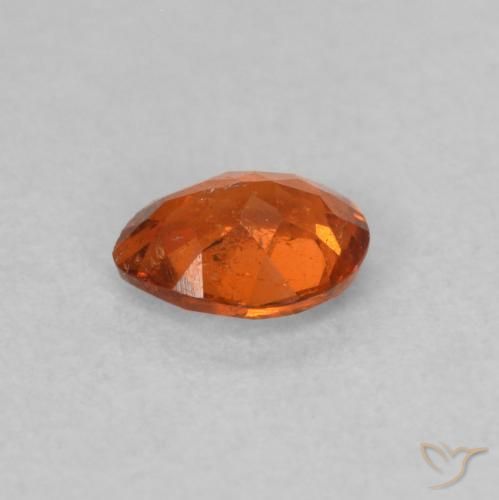 Spessartite Garnet Gemstone in 4.9 x 3.8 mm Size for Sale, Spessartite Garnet Stone in Deep Orange Color