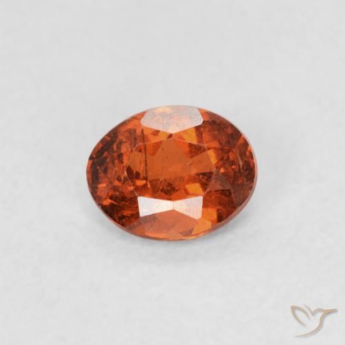 0.33ct Natural Fire Orange Spessartite Garnet, Oval, SI