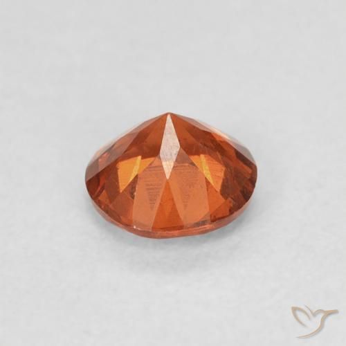 Spessartite Garnet Gemstone in 5 mm (calibrated) Size for Sale, Spessartite Garnet Stone in Amber Orange Color