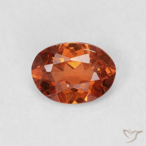 0.39ct Natural Deep Orange Spessartite Garnet, Oval, SI