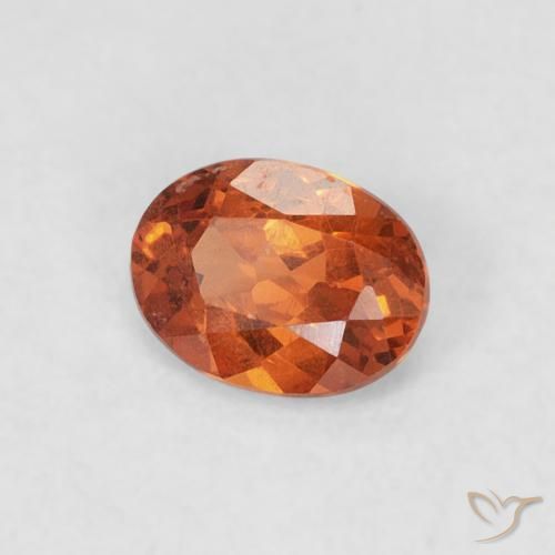 0.39 ct Orange Spessartite Garnet Stone, Natural Spessartite Garnet in Oval Facet Shape for Sale