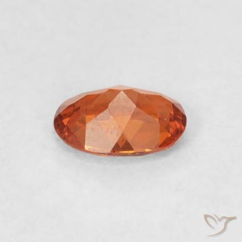Spessartite Garnet Gemstone in 5.1 x 3.9 mm Size for Sale, Spessartite Garnet Stone in Medium Orange Color