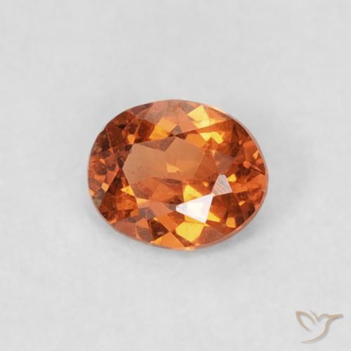0.25 ct Orange Spessartite Garnet Stone, Natural Spessartite Garnet in Oval Facet Shape for Sale