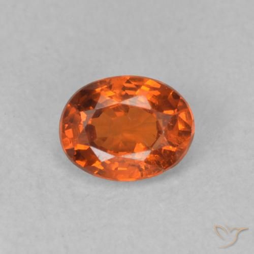 0.48ct Natural Deep Orange Spessartite Garnet, Oval, VS