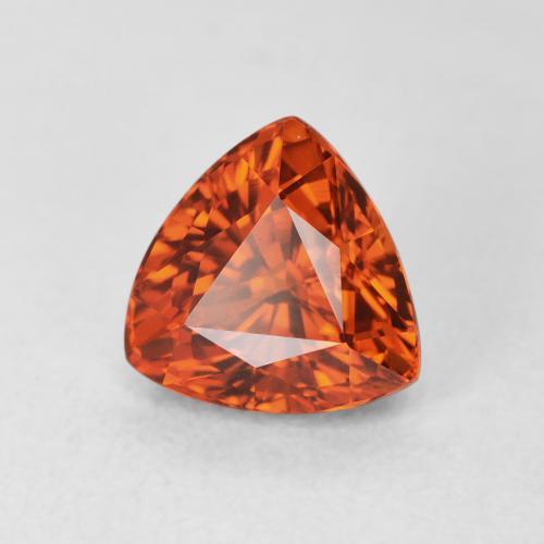 2.25 ct Orange Spessartite Garnet Stone, Natural Spessartite Garnet in Trillion Facet Shape for Sale
