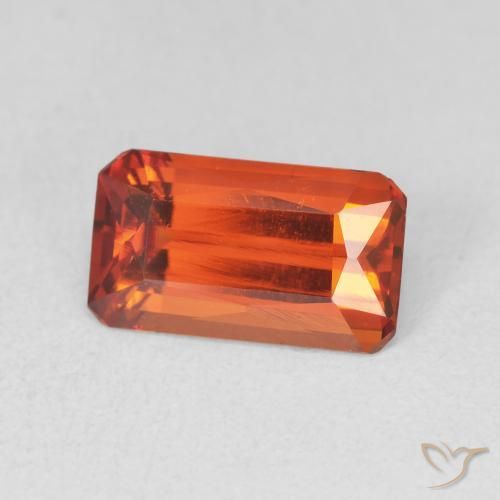 3.57 ct Orange Spessartite Garnet Stone, Natural Spessartite Garnet in Octagon / Scissor Cut Shape for Sale