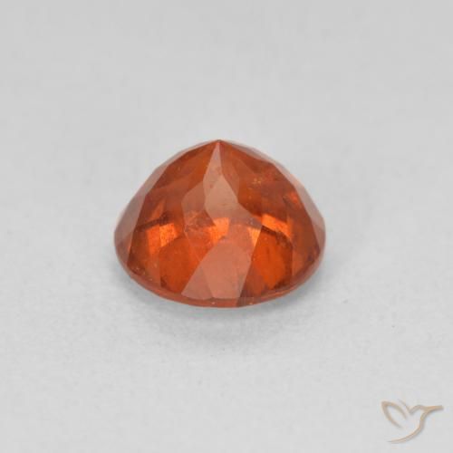 Spessartite Garnet Gemstone in 6.5 mm (calibrated) Size for Sale, Spessartite Garnet Stone in Reddish Orange Color