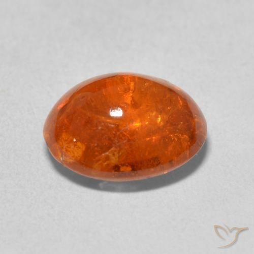 Spessartite Garnet Gemstone in 10 x 8.6 mm Size for Sale, Spessartite Garnet Stone in Reddish Orange Color