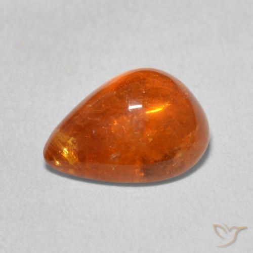 Spessartite Garnet Gemstone in 10 x 8 mm (calibrated) Size for Sale, Spessartite Garnet Stone in Reddish Orange Color