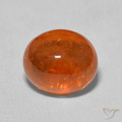 4.38ct Natural Medium Orange Spessartite Garnet, Oval, Transparent
