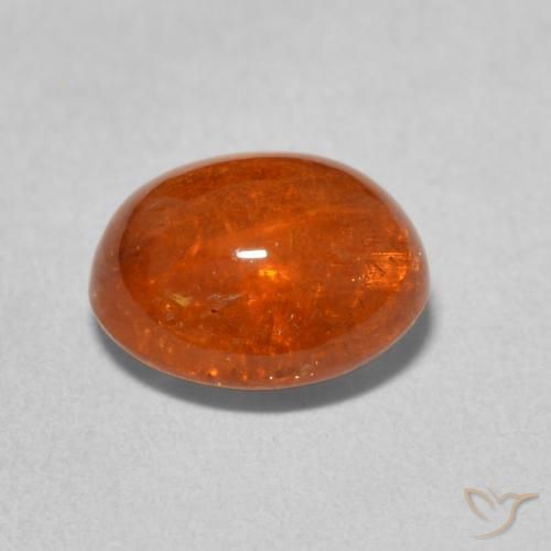 Spessartite Garnet Gemstone in 9.3 x 8.1 mm Size for Sale, Spessartite Garnet Stone in Medium Orange Color