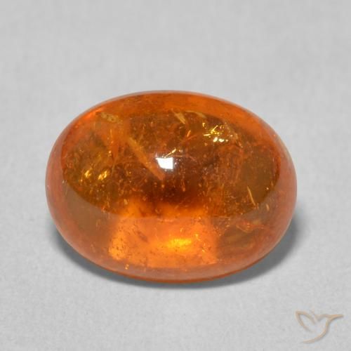 4.88ct Natural Reddish Orange Spessartite Garnet, Oval, Transparent