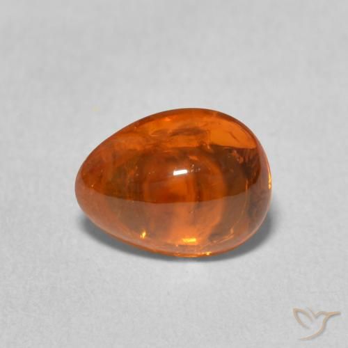 2.39ct Natural Fire Orange Spessartite Garnet, Pear Shape, Transparent