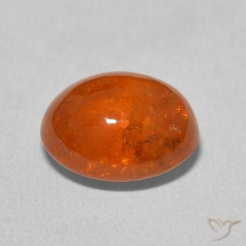 Spessartite Garnet Gemstone in 9.9 x 8.5 mm Size for Sale, Spessartite Garnet Stone in Medium Orange Color