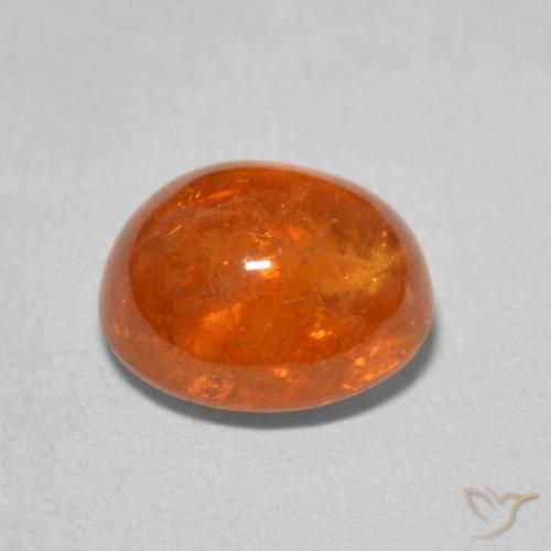 Spessartite Garnet Gemstone in 9.2 x 8.4 mm Size for Sale, Spessartite Garnet Stone in Fire Orange Color