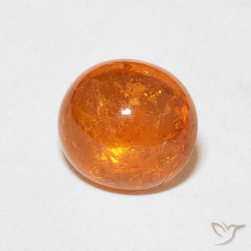 2.63 ct Orange Spessartite Garnet Stone, Natural Spessartite Garnet in Oval Cabochon Shape for Sale