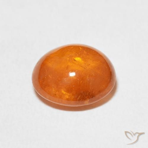 Spessartite Garnet Gemstone in 8.9 x 8.4 mm Size for Sale, Spessartite Garnet Stone in Reddish Orange Color