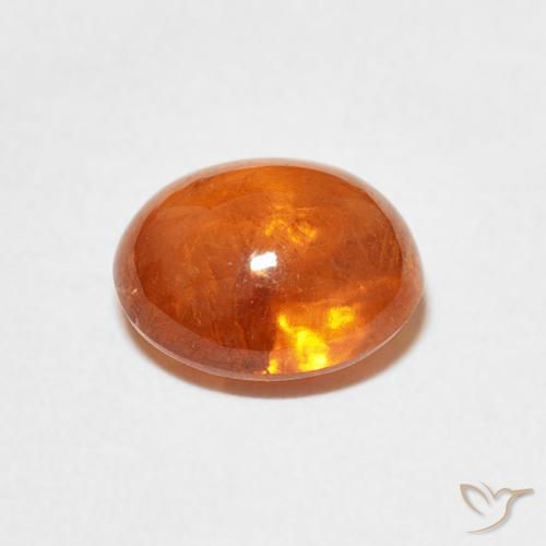 Spessartite Garnet Gemstone in 8.8 x 8 mm Size for Sale, Spessartite Garnet Stone in Medium Orange Color