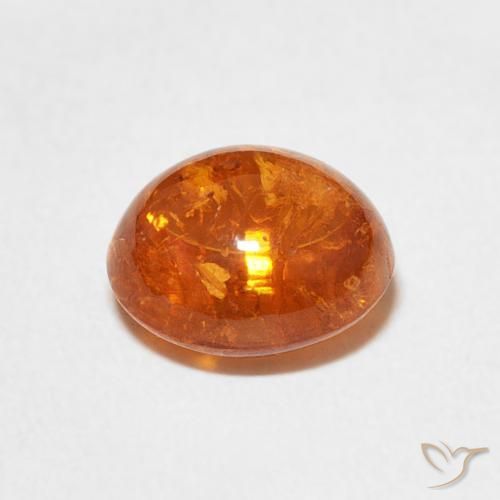 Spessartite Garnet Gemstone in 8.3 x 7.3 mm Size for Sale, Spessartite Garnet Stone in Fire Orange Color