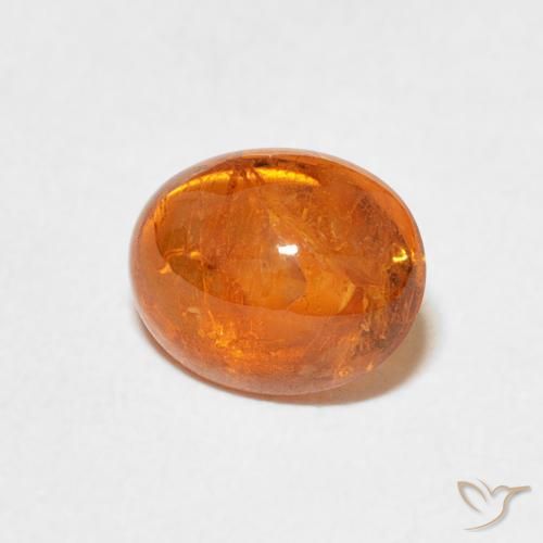2.53 ct Orange Spessartite Garnet Stone, Natural Spessartite Garnet in Oval Cabochon Shape for Sale