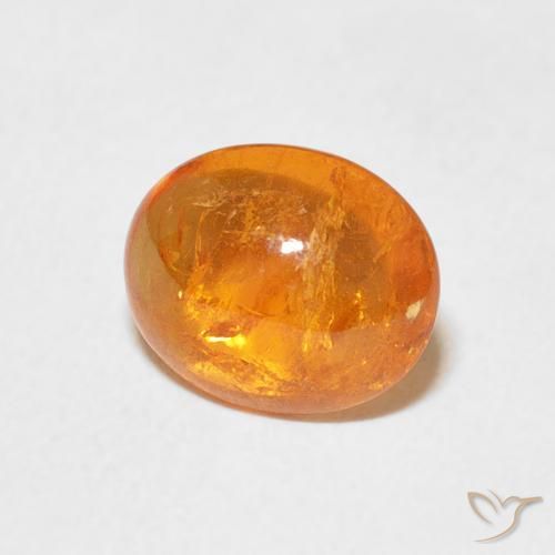 2.62 ct Orange Spessartite Garnet Stone, Natural Spessartite Garnet in Oval Cabochon Shape for Sale