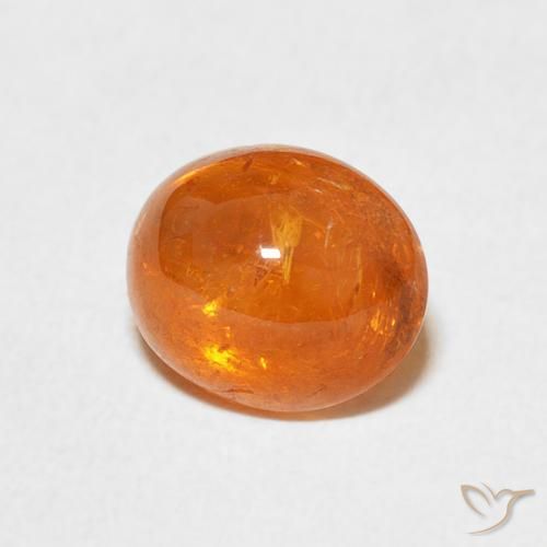 2.94 ct Orange Spessartite Garnet Stone, Natural Spessartite Garnet in Oval Cabochon Shape for Sale